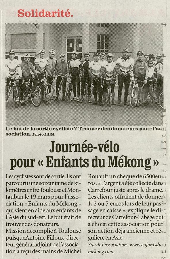 Sortie en faveur de l'association Enfants du Mékong